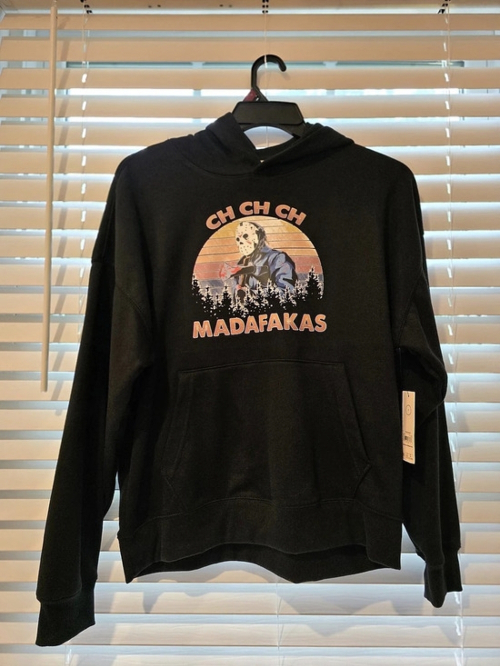 Graphic Hoodie in Black NWT